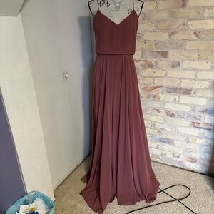 Jenny Yoo Dusty Rose Maxi Dress